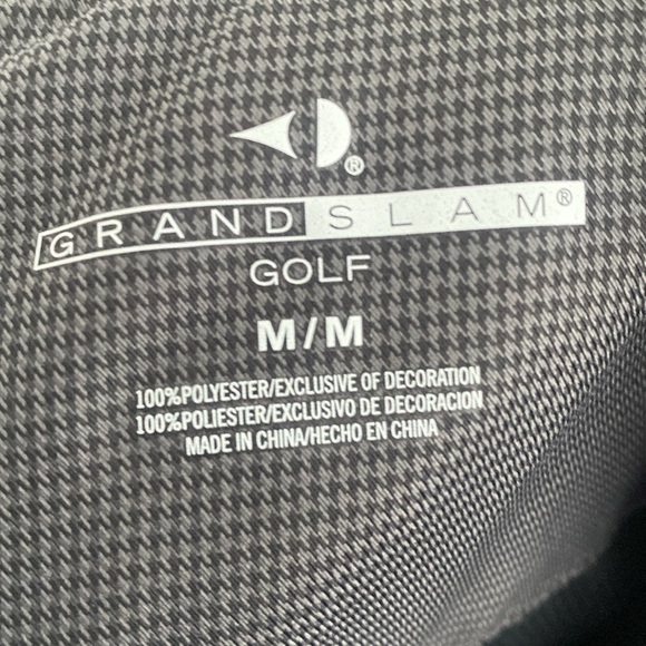 Grand Slam Golf Gray Houndstooth Pullover Zip Jacket Windbreaker - Picture 9 of 10